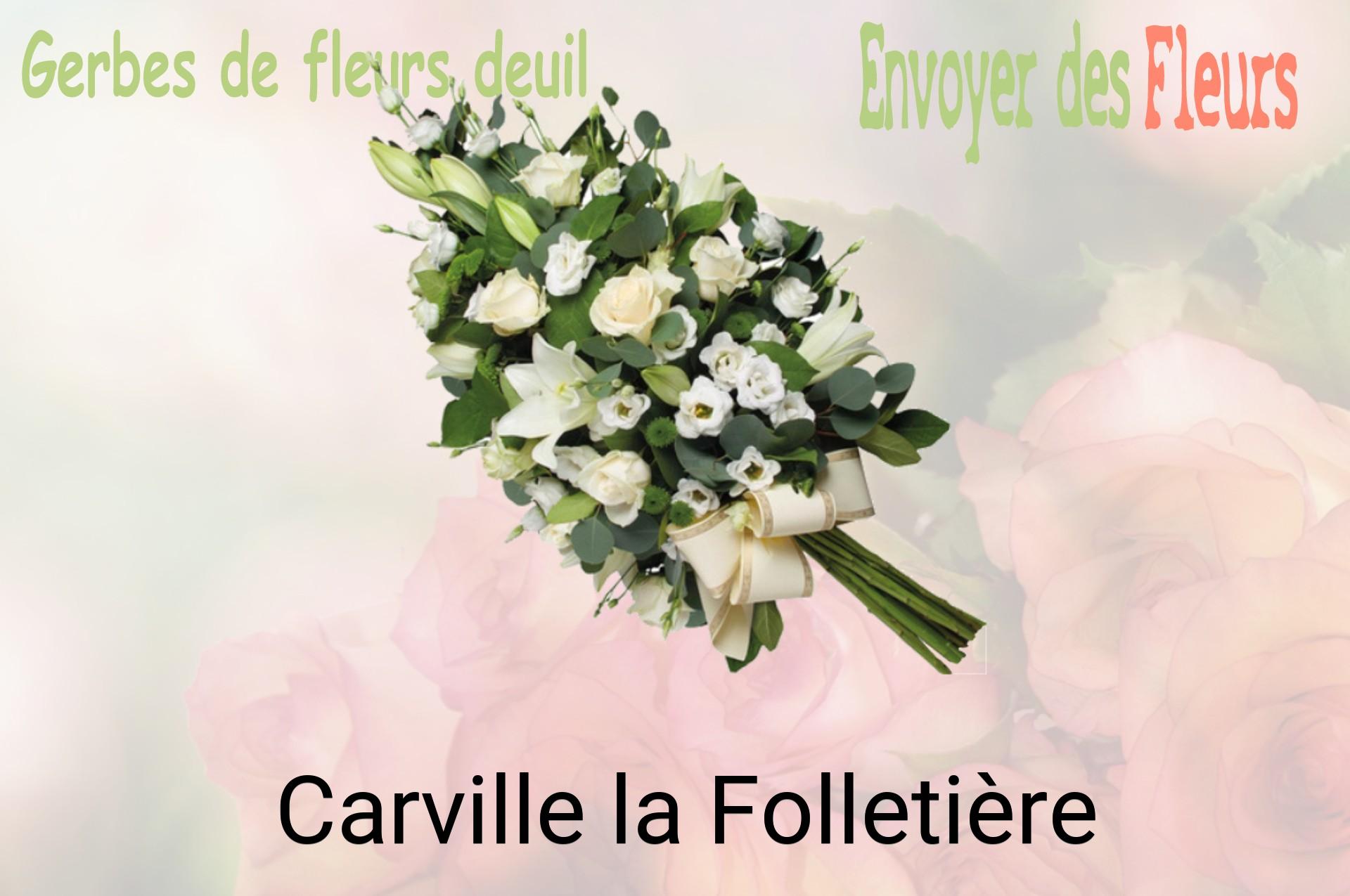 Gerbe de fleurs de deuil livrée à Carville-la-Folletière